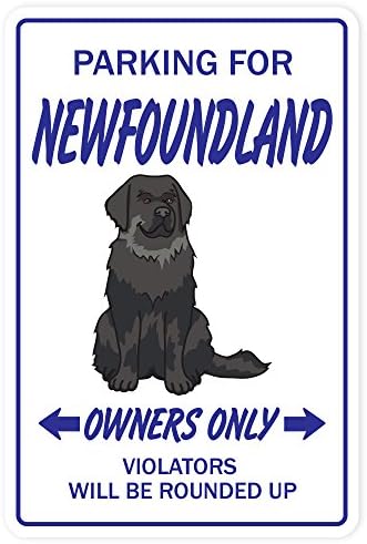ניופאונדלנד שלט אלומיניום כלב חיות מחמד שלטי אלומיניום וטרינרים מטלטל מלונה | מקורה/חיצוני | 18 גבוה